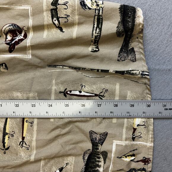 Woods Waters Fish Lure Shirt Mens Large Casual Button Down Fishing Outfitters - Picture 6 of 8